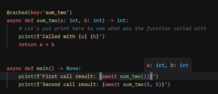Inline hints